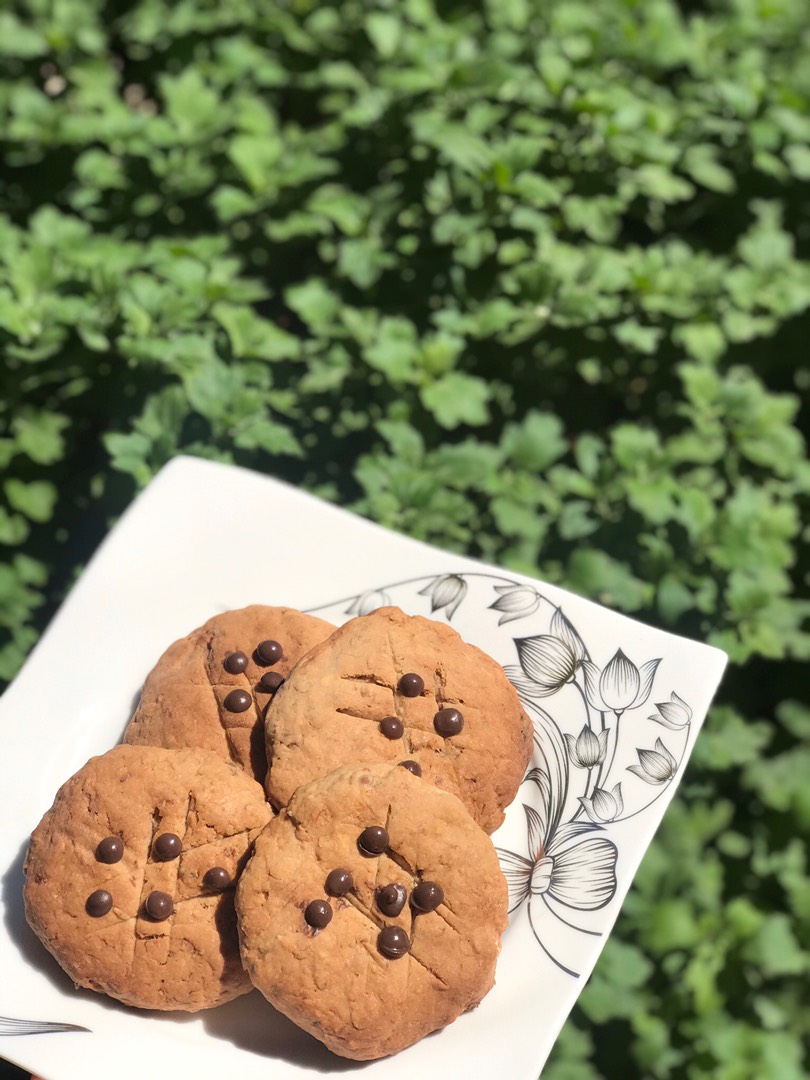 Овсяно-банановые печенья с шоколадом🍫