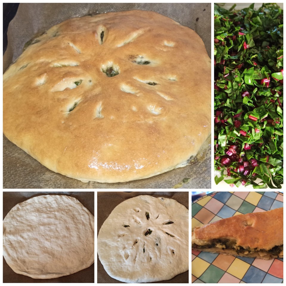 Осетинский пирог с сыром и свекольными листьями - пошаговый рецепт с фото