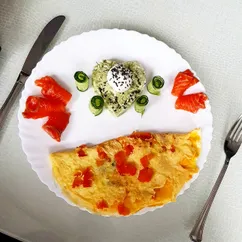 Яичница с овощами🍳