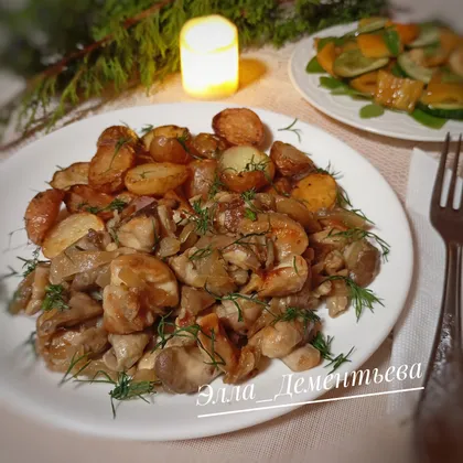 Грибы дождевики жареные с луком