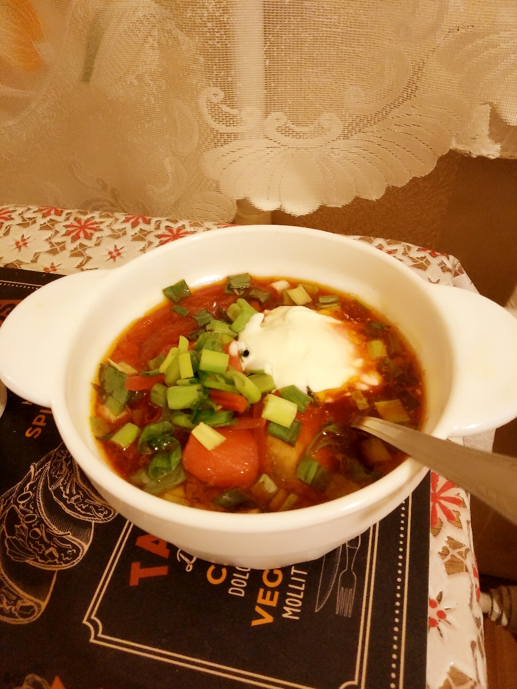Борщ с курицей