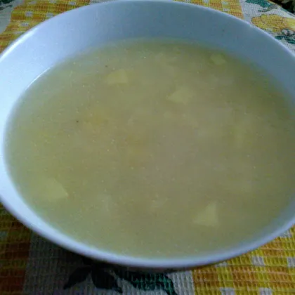 Легкий суп с пшеном