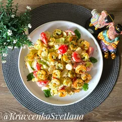 Салат с креветками 