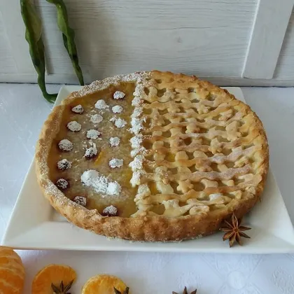 Пирог вишнёвый (персик-апельсин, малина-яблоко)