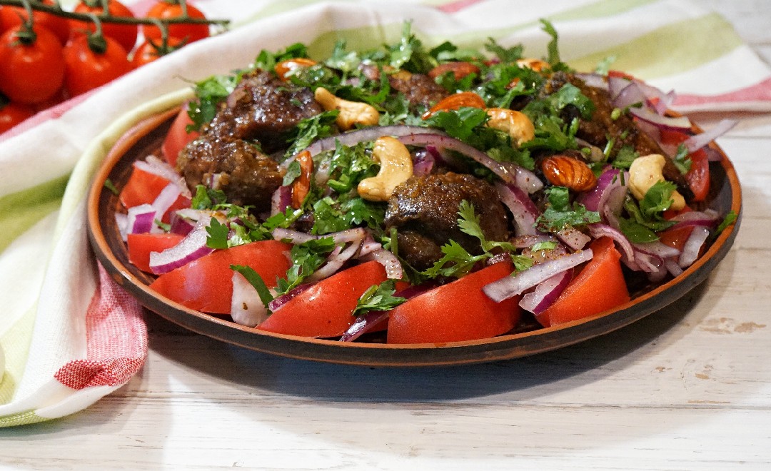 Грузинский салат с печенью