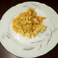 Сочная курица с макаронами