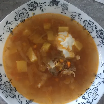 Суп щи со свежей капустой