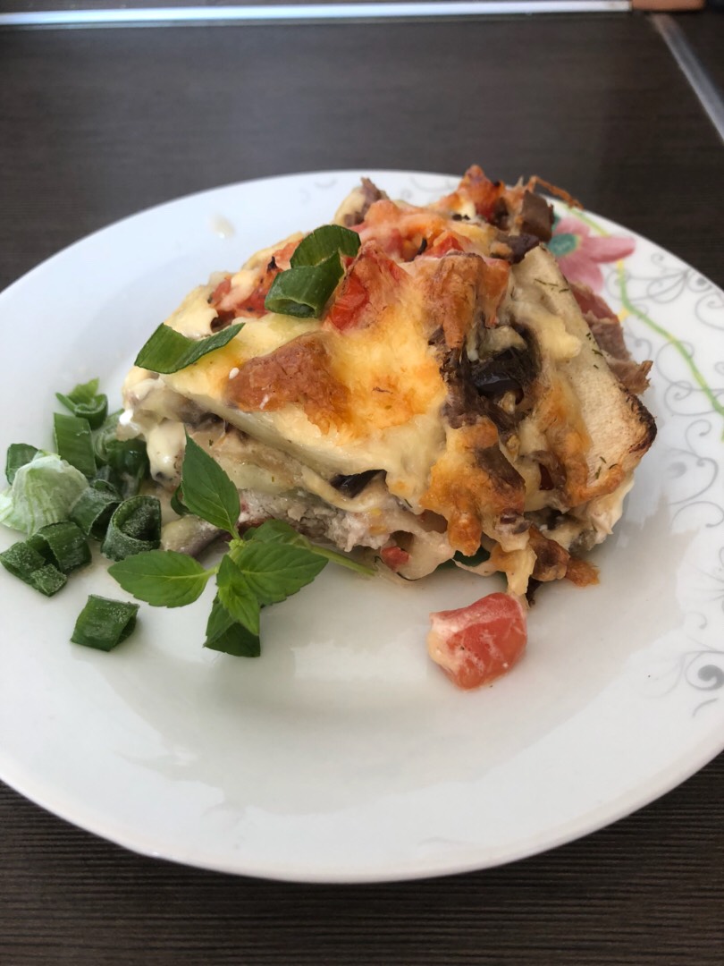 Запечённый язык с овощами #непп