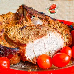 Свиной окорок в медово-горчичной обмазке