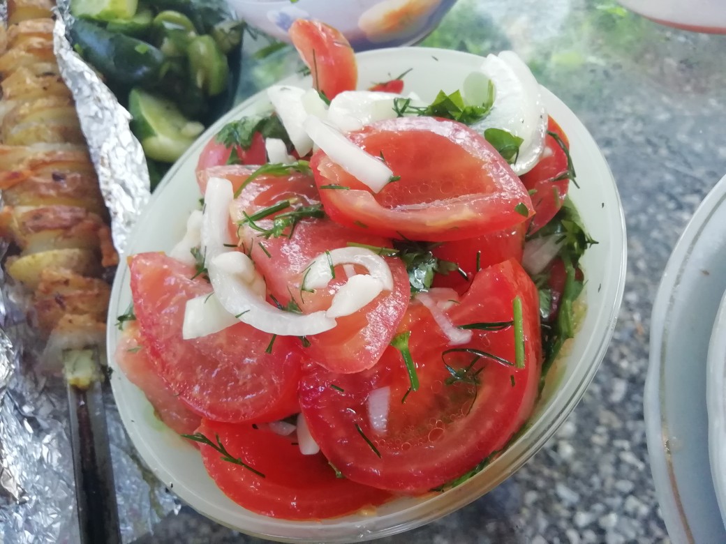 Быстрые маринованные🍅 помидоры к шашлыку