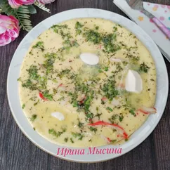 Омлет с крабовыми палочками