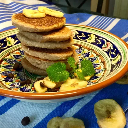 Панкейки по вегану из пророщенной зеленой гречки