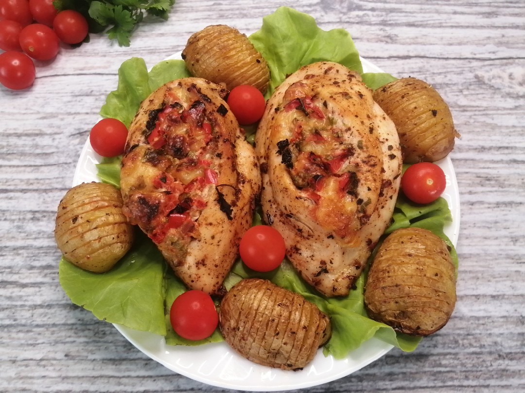 Фаршированные куриные "кармашки"