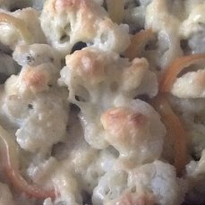 Цветная капуста с в сырно-сметанной заливке