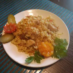 Плов с мясом в мультиварке.