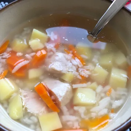 Куриный суп с рисом в мультиварке