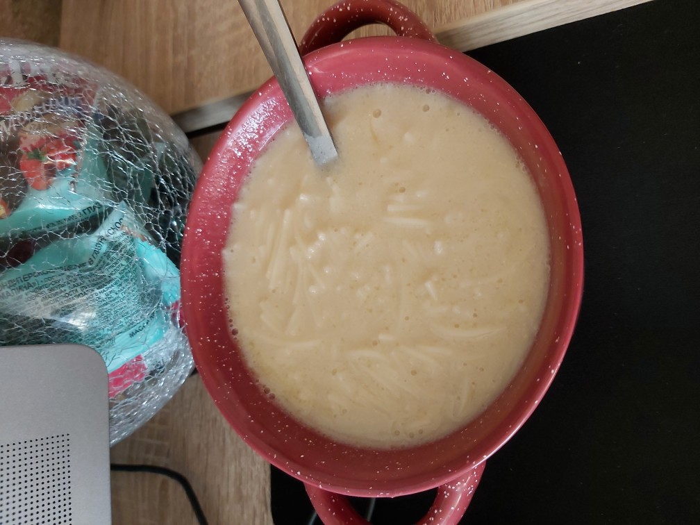 Вермишелевый суп на овсяное молоке