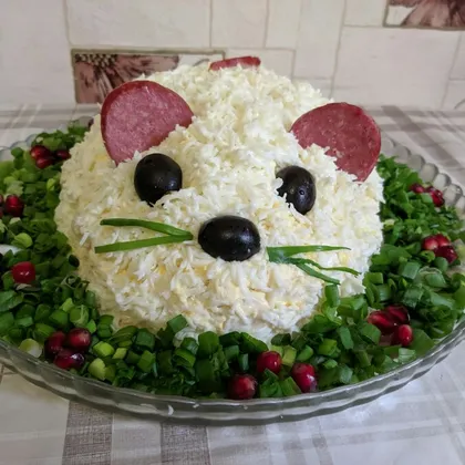 Новогодний салат "Мышка"
