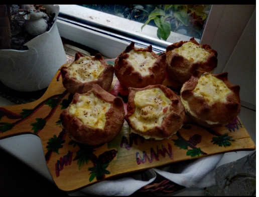 Мешочки с курицей