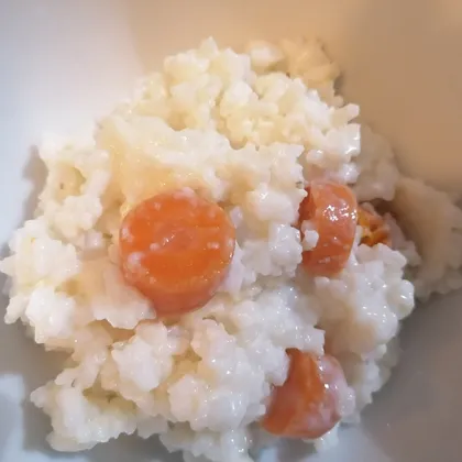 Молочный рис с морковкой