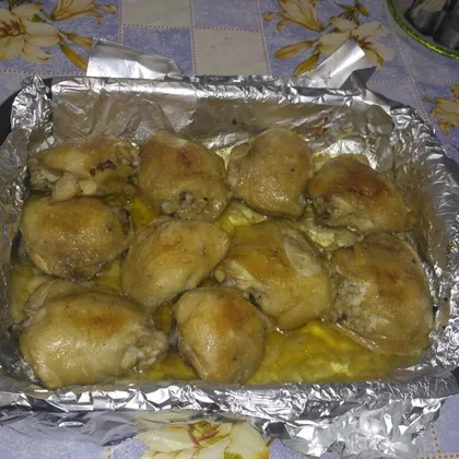 Куриные бедра, запечённые в духовке #кулинарныймарафон
