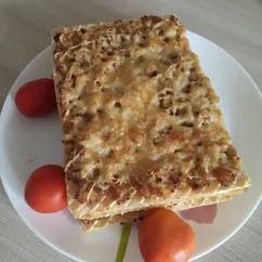 Торт с курицей и сыром