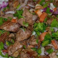 Грузинская кухня. печень по-грузински