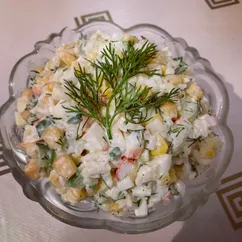 Салат крабовый с рисом