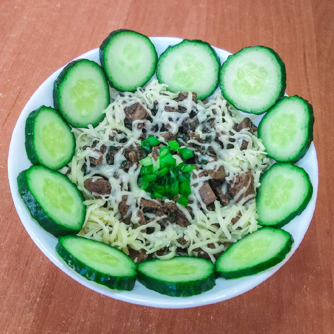 Куриная печень под сыром