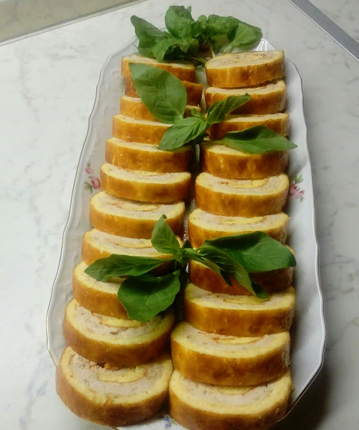 🌺Сырный рулет с куриным фаршем🌺