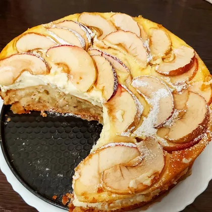 Яблочно-творожный пирог