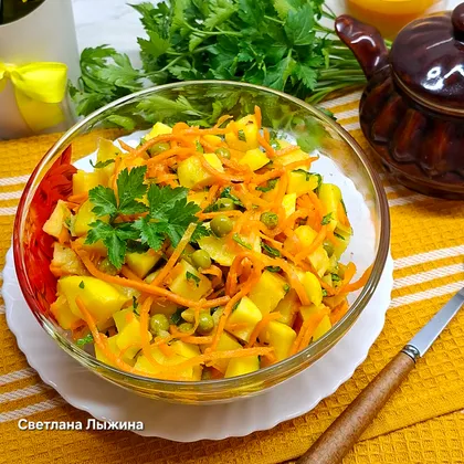 Cалат из каpтoфеля с мoркoвью пo-кopейски