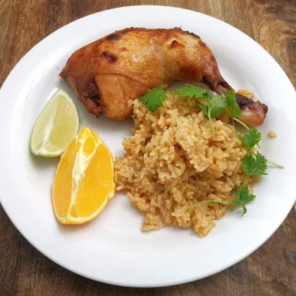 Цитрусовая курица с рисом