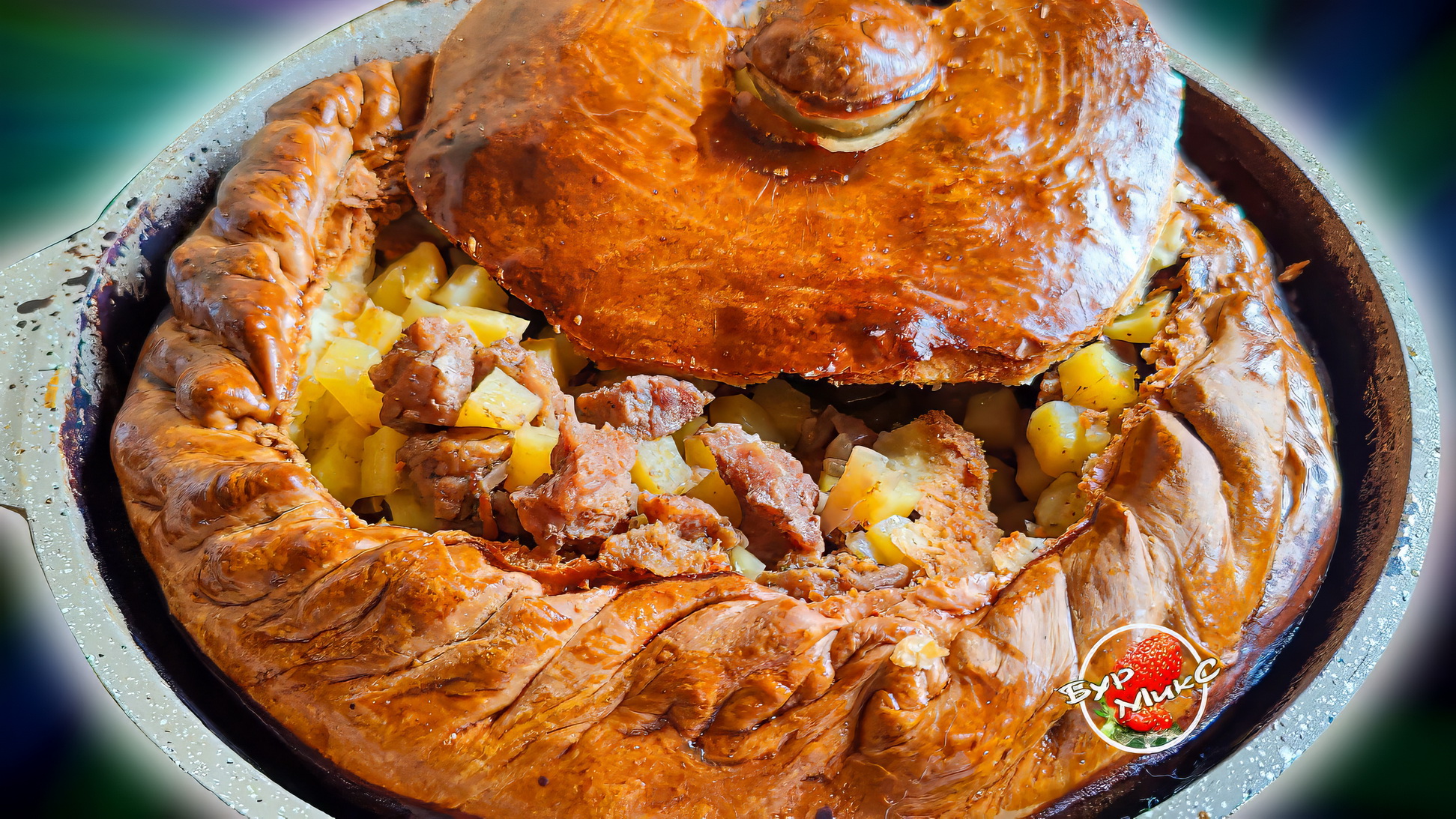 Пирог с мясом и картофелем видео рецепт | простые рецепты от Дании