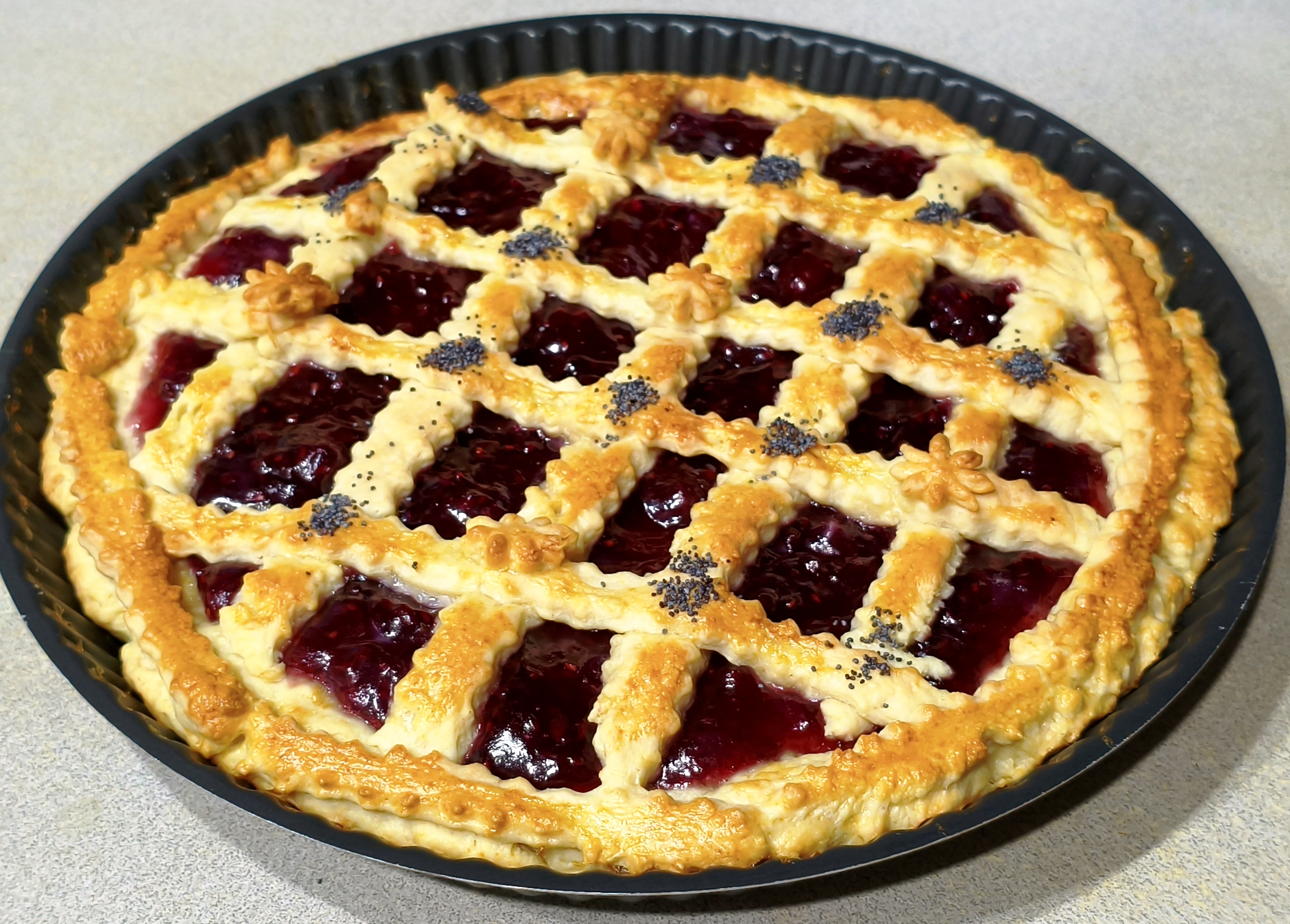 Быстрый пирог с конфитюром