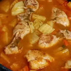 Жаркое из курицы с овощами