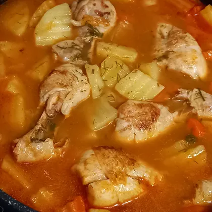 Жаркое из курицы с овощами
