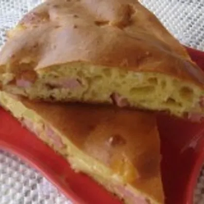 Пирог с сыром и ветчиной «Пятиминутка»