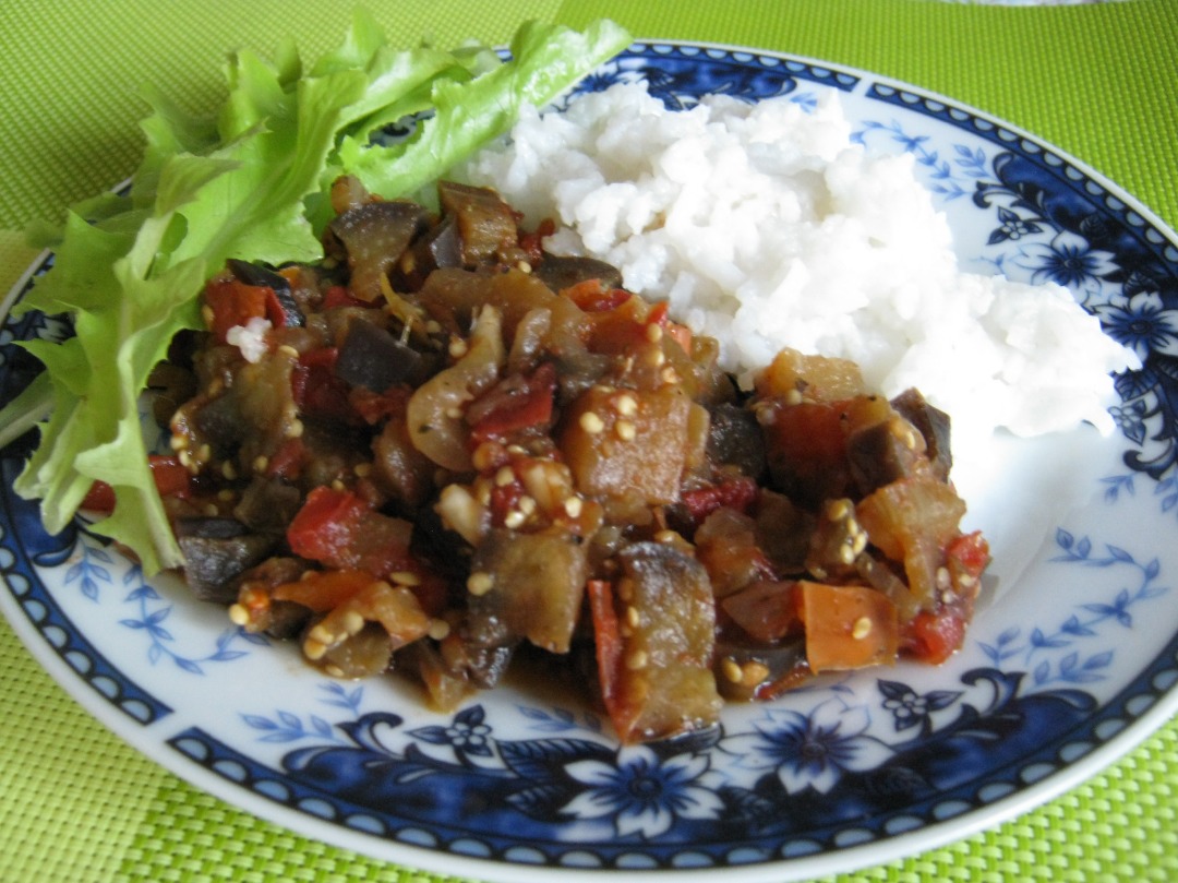 Рис с баклажанами – пошаговый рецепт приготовления с фото