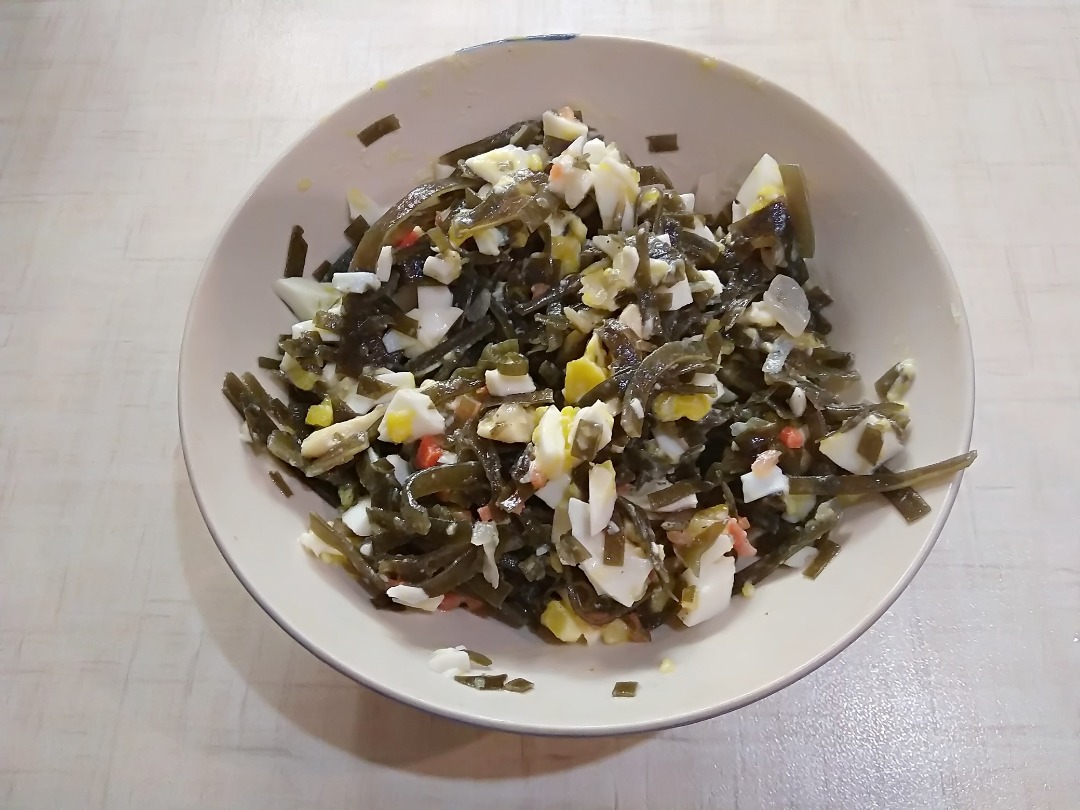 Вкусный Рецепт: Корейский салат с морской капустой