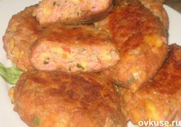 Вкусные пестрые котлеты без жарки