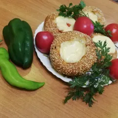 Булочки с курицей и ветчиной