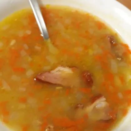 Гороховый суп с копчённостями в мультиварке#чемпионатмира#россия