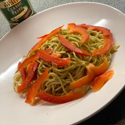 Спагетти с соусом песто🌿🍜