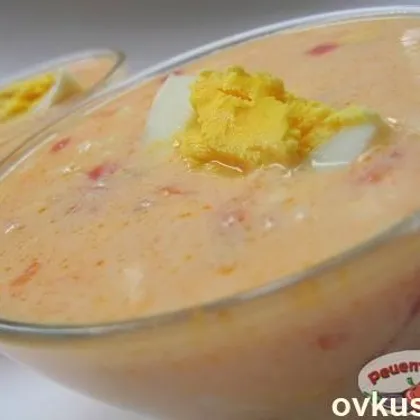 Холодный суп с мацони и томатами
