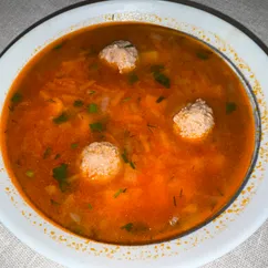 Суп с фрикадельками в мультиварке 