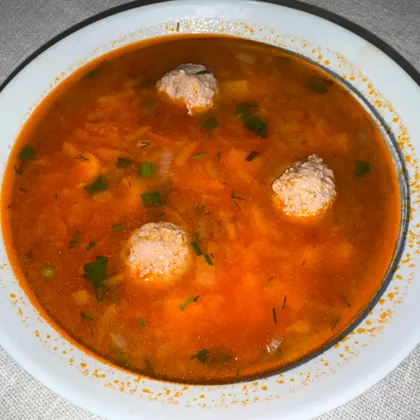 Суп с фрикадельками в мультиварке 