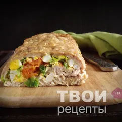 Мясной РУЛЕТ С яйцом И морковью