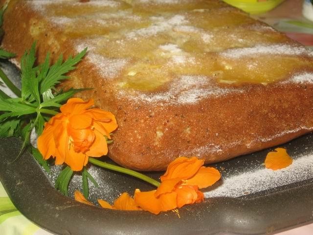 Творожный пирог с апельсином