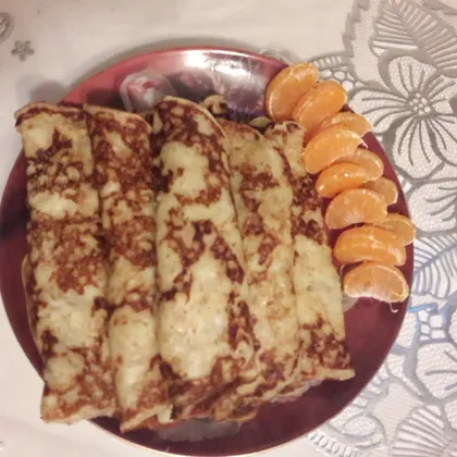 Тонкие блины с овсяными хлопьями 🥞